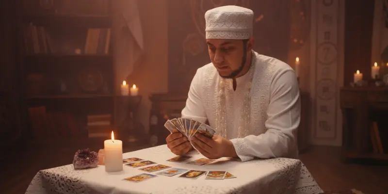 Mesa Aberta com baralho cigano